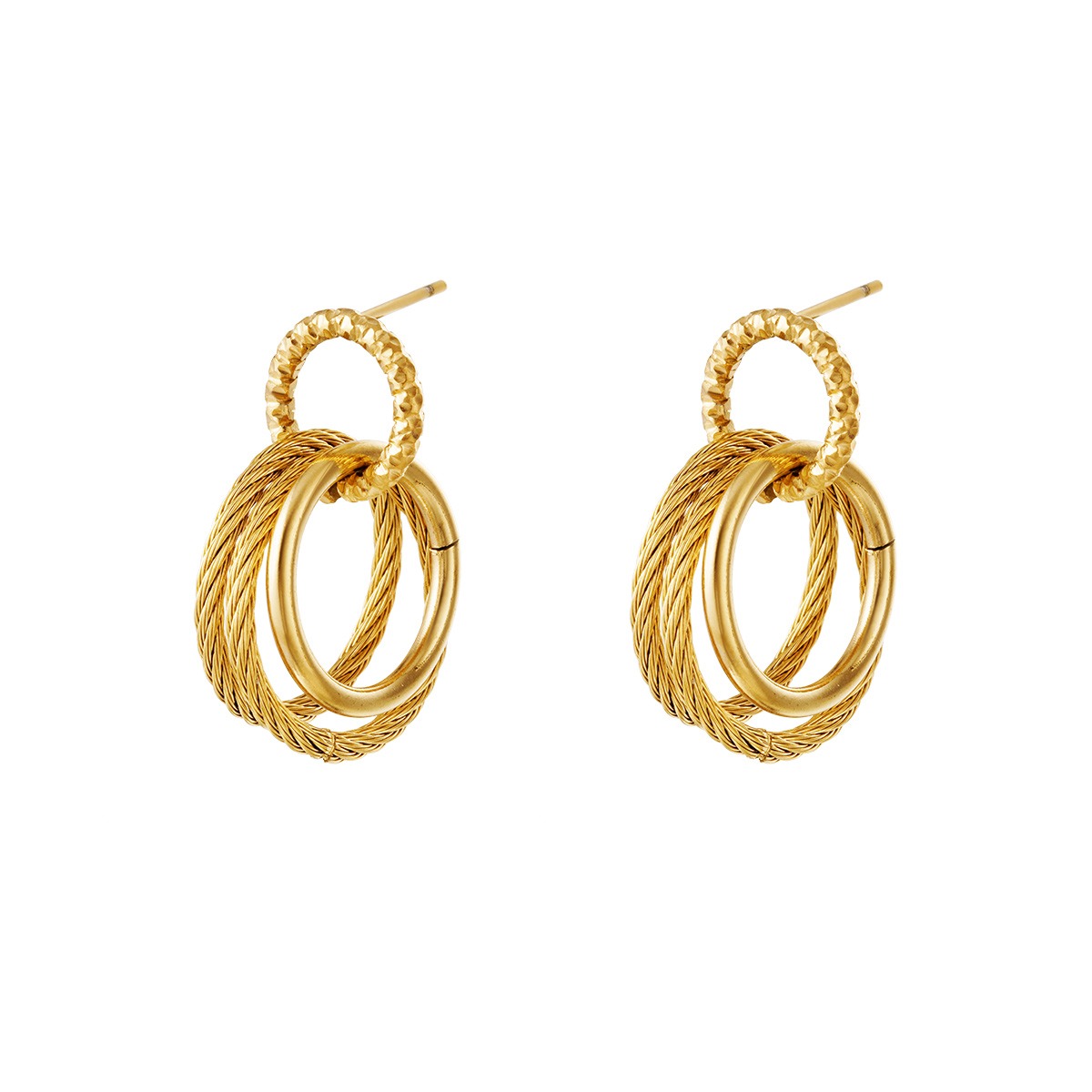 Oorbel Hoops Party Goud