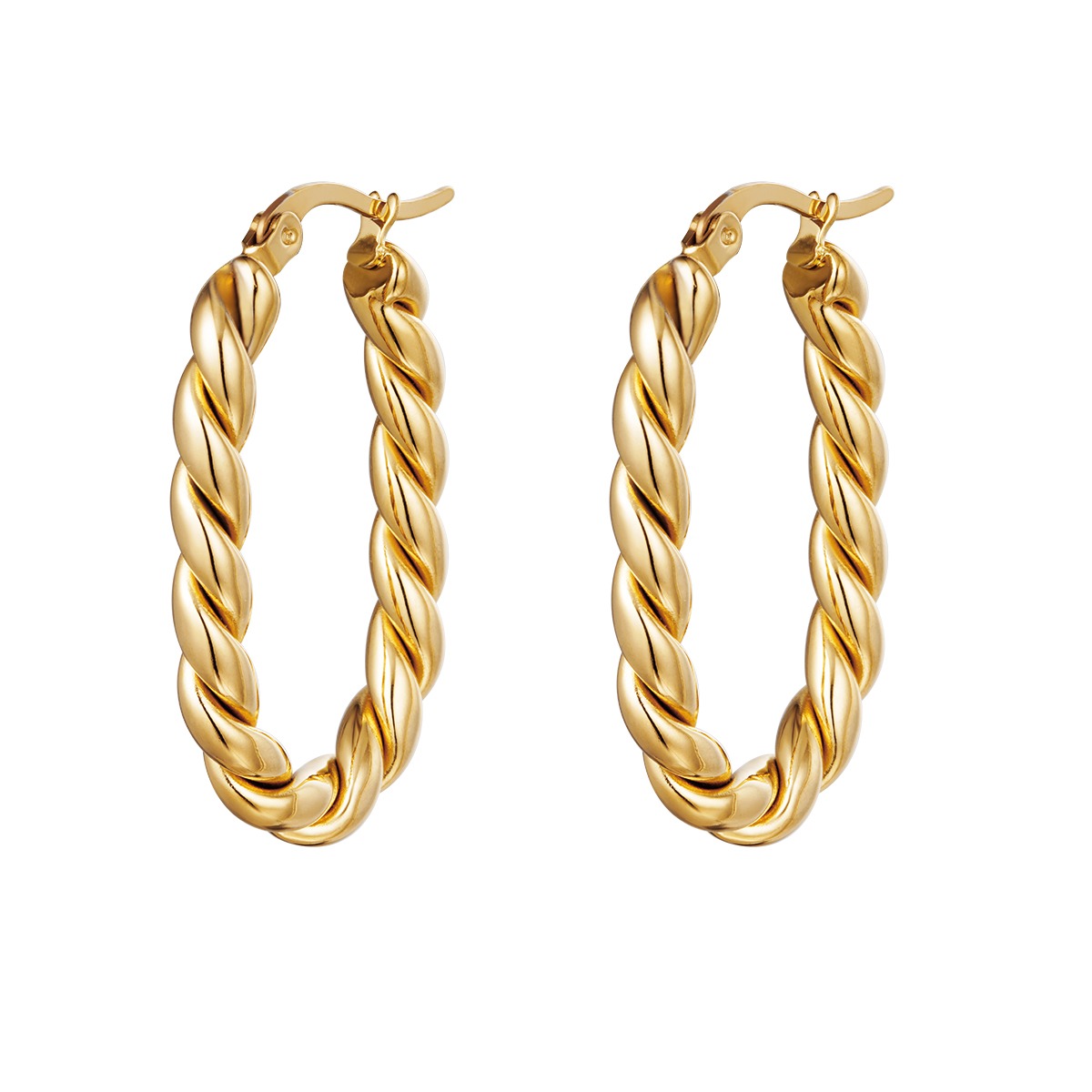 Oorbel Twisted Oval