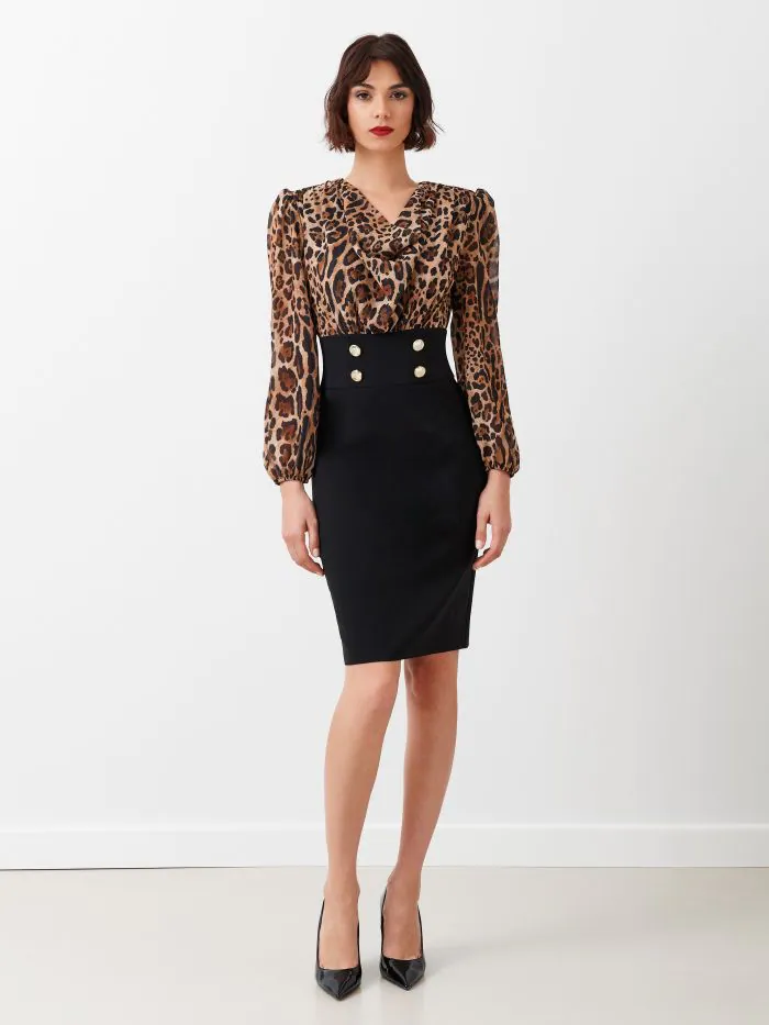 Rinascimento - Luipaard print jurk