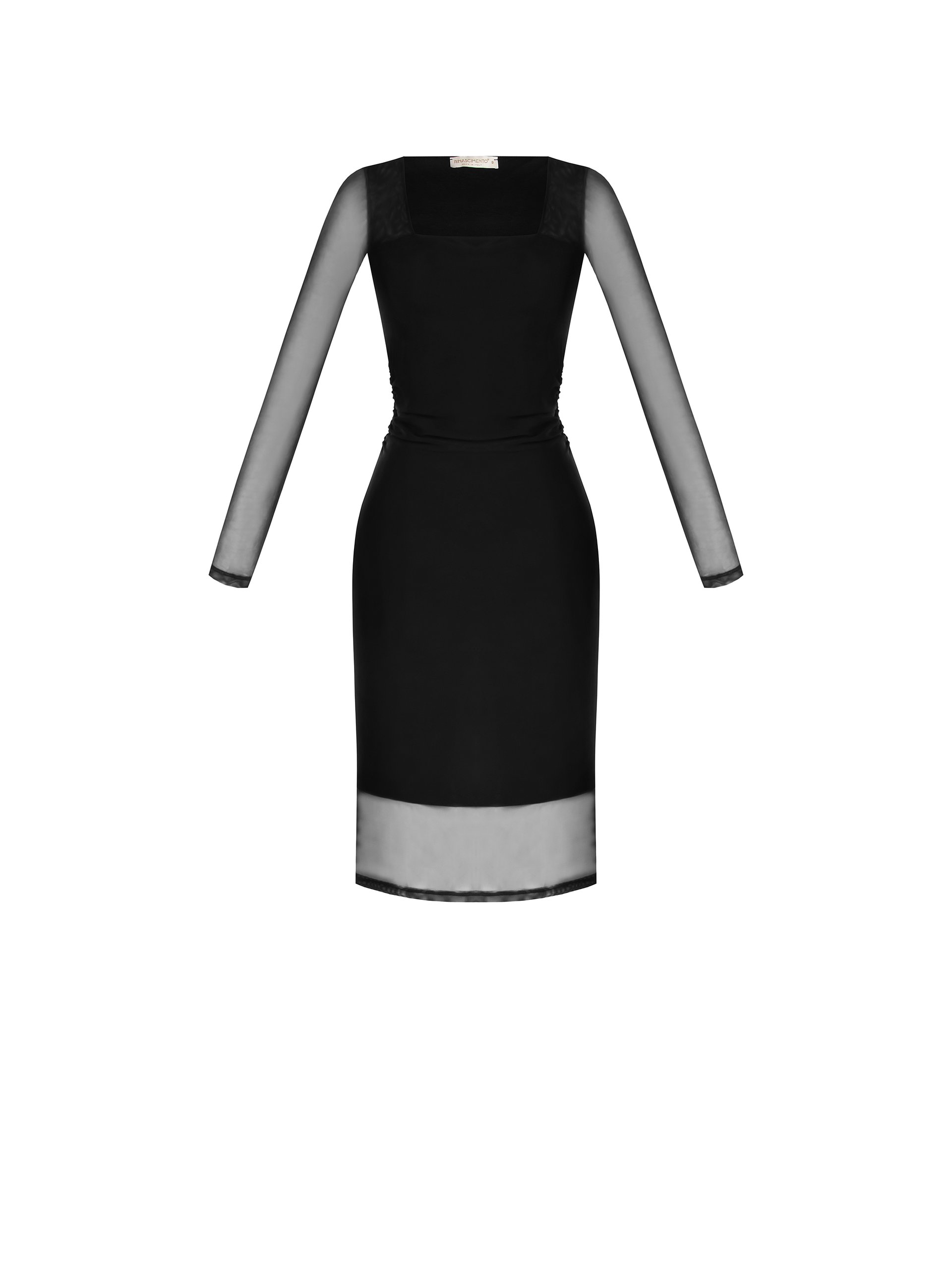 Rinascimento - Double-layered Mesh Sheath Dress - Afbeelding 2