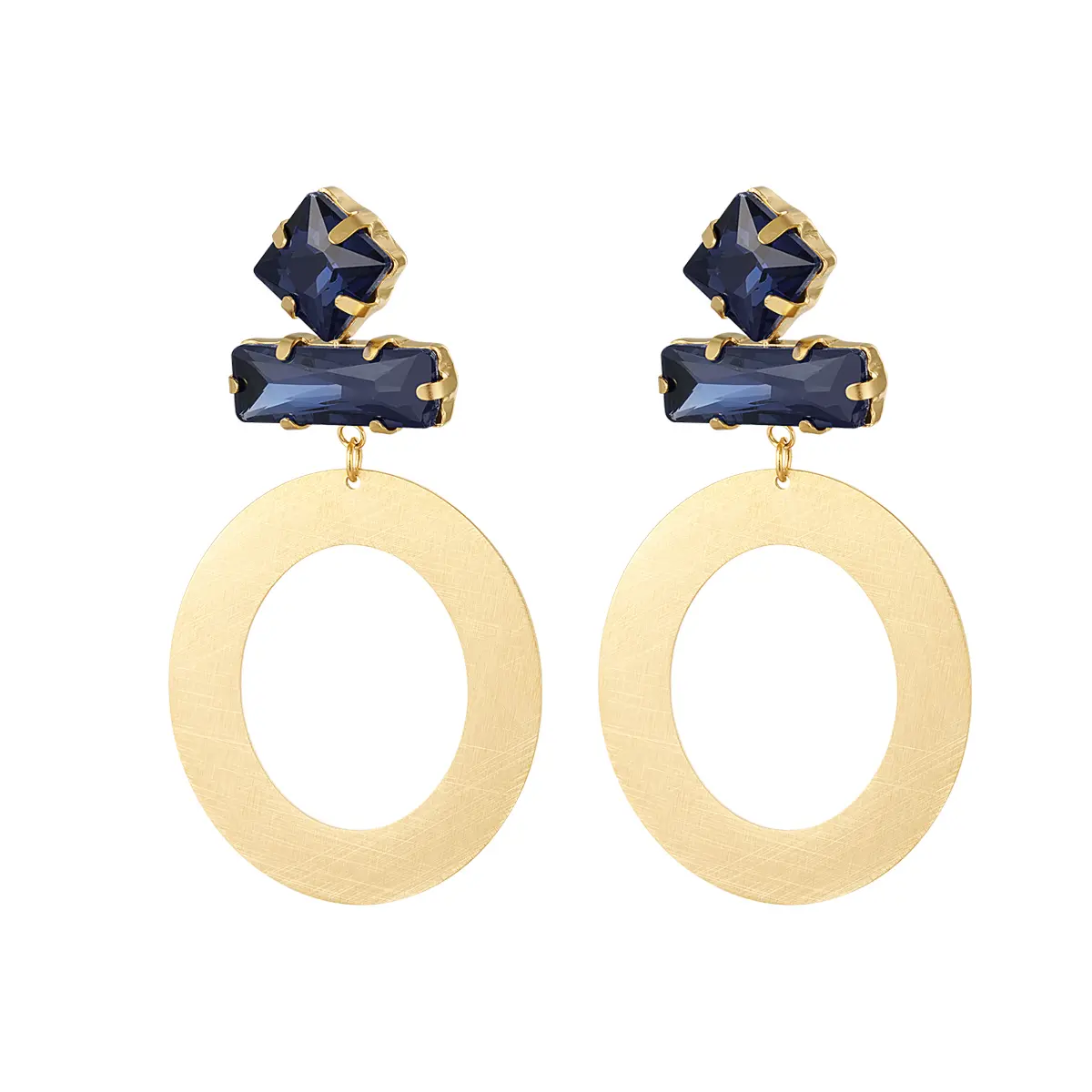 Oorbel Romy - Goud Blauw