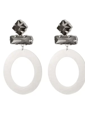Oorbel Romy – Zilver Grijs