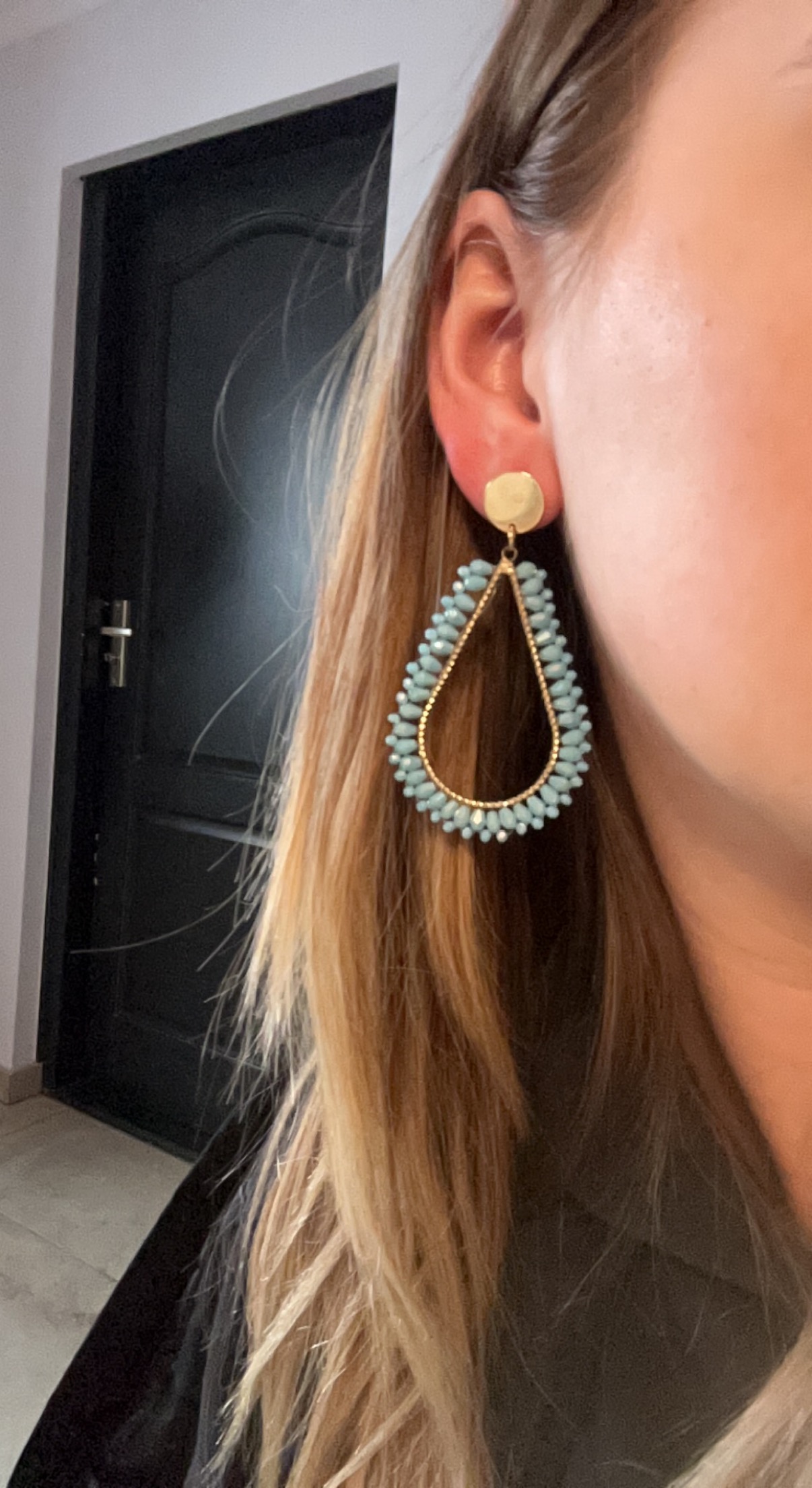 Oorbel Crystal - Turquoise - Afbeelding 2