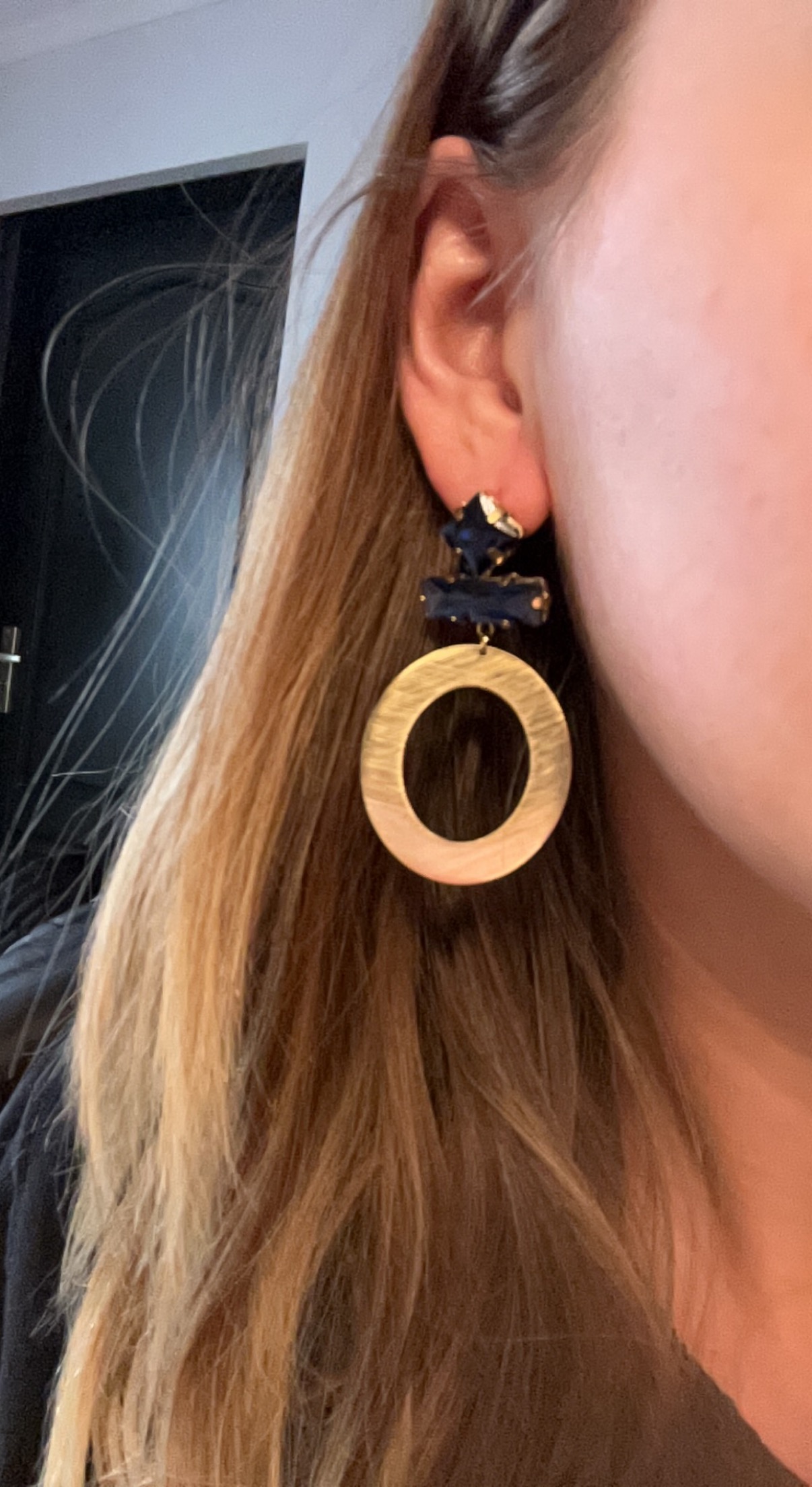 Oorbel Romy - Goud Blauw - Afbeelding 2
