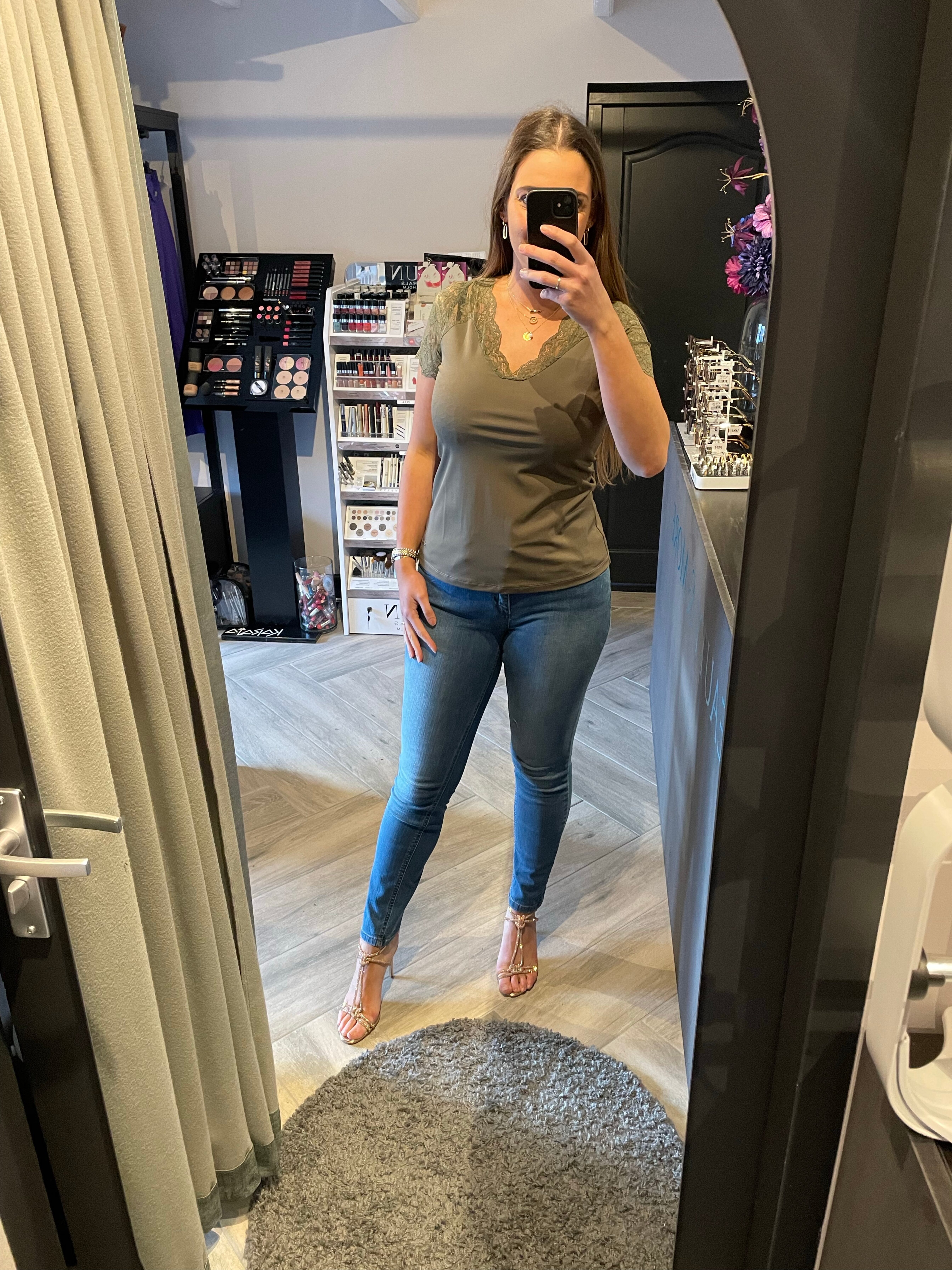 Ambika - Shirt Travel Khaki Met Kant
