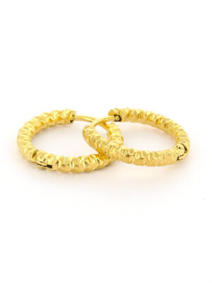 Kalli Jewelry - Oorbel Creool Crepe Goud