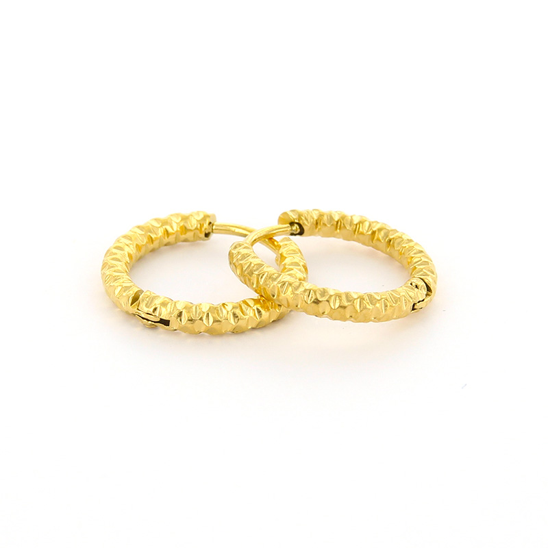 Kalli Jewelry - Oorbel Creool Crepe Goud