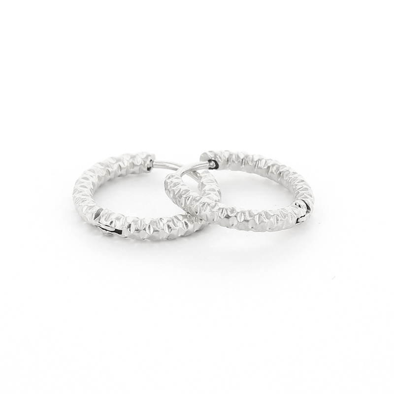 Kalli Jewelry - Oorbel Creool Crepe Zilver