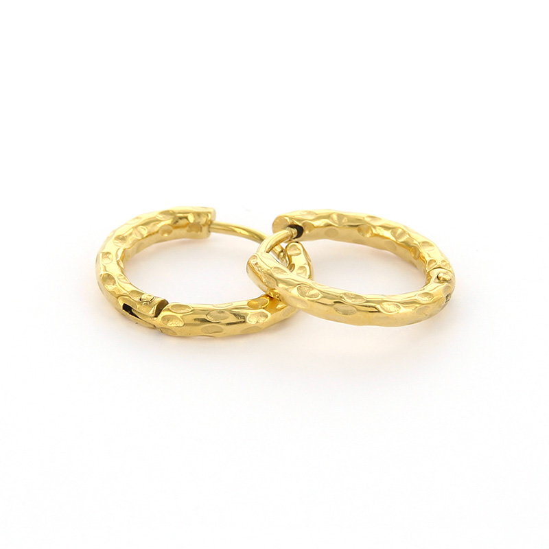 Kalli Jewelry - Oorbel Creool Gehamerd Goud