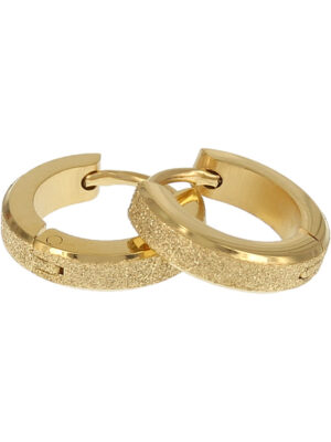Kalli Jewelry - Oorbel Creool Glitter Goud