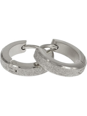 Kalli Jewelry - Oorbel Creool Glitter Zilver