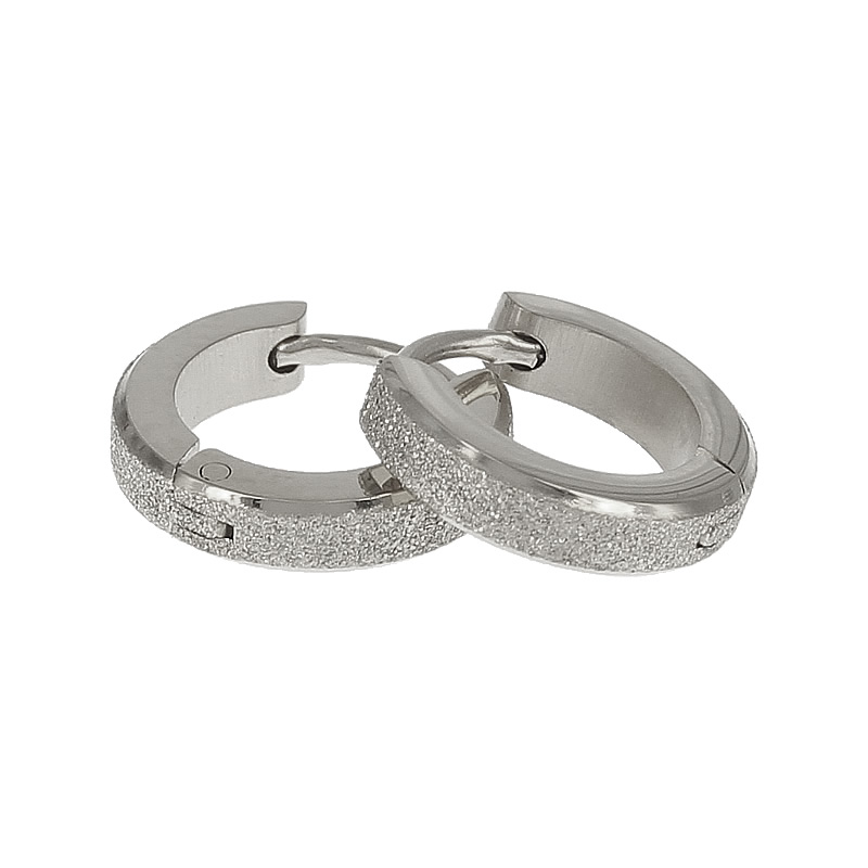 Kalli Jewelry - Oorbel Creool Glitter Zilver