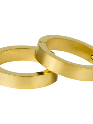 Kalli Jewelry - Oorbel Creool Plat Mat Goud