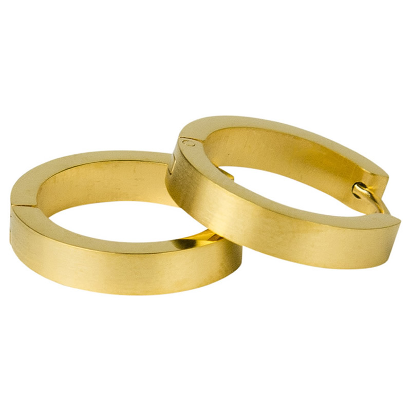Kalli Jewelry - Oorbel Creool Plat Mat Goud