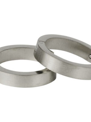 Kalli Jewelry - Oorbel Creool Plat Mat Zilver