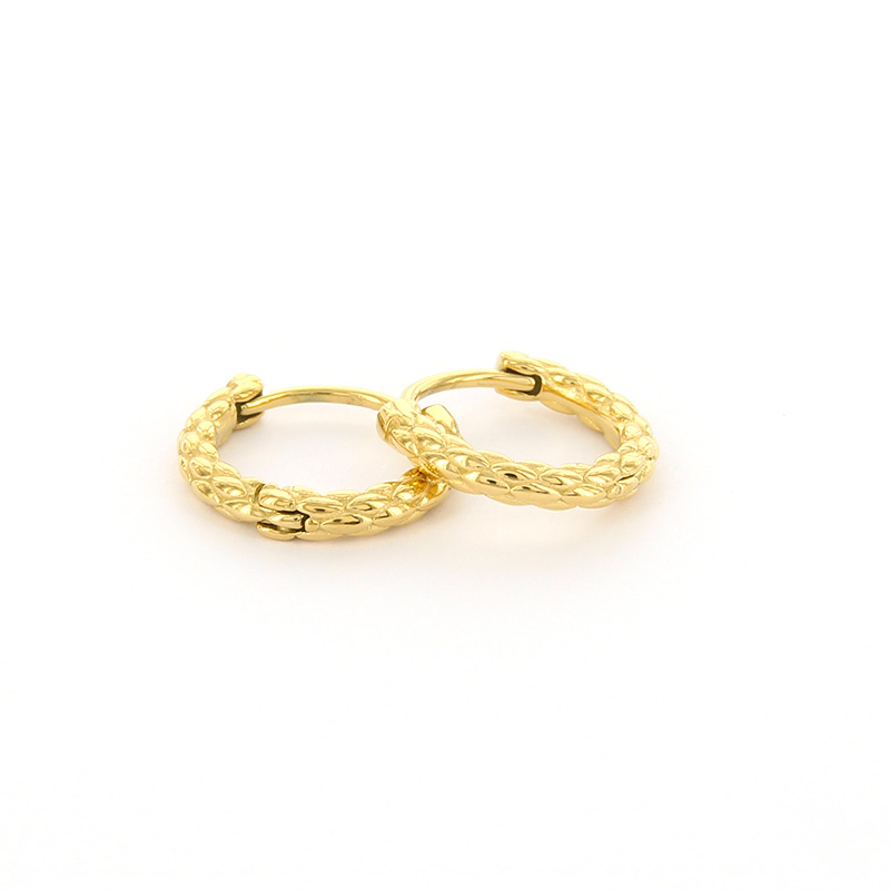 Kalli Jewelry - Oorbel Creool Schubben Goud