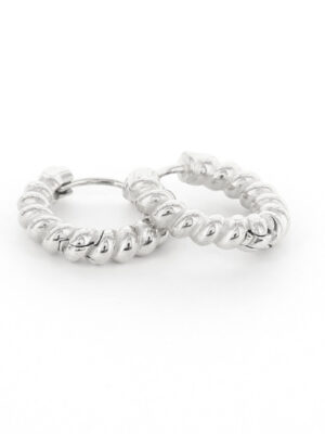 Kalli Jewelry - Oorbel Creool Wokkel Zilver