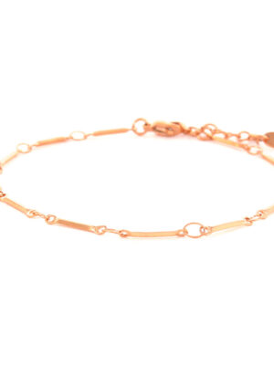 Kalli Jewelry - Schakelarmband 1mm Staafjes Roségoud