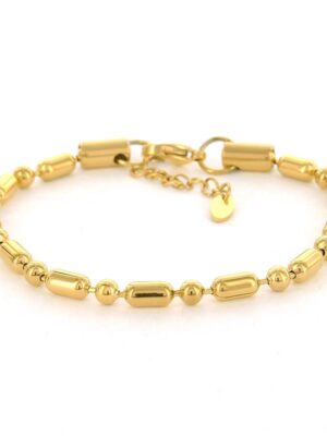 Kalli Jewelry - Schakelarmband Buisjes Goud
