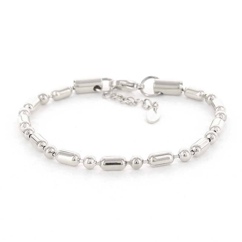 Kalli Jewelry - Schakelarmband Buisjes Zilver