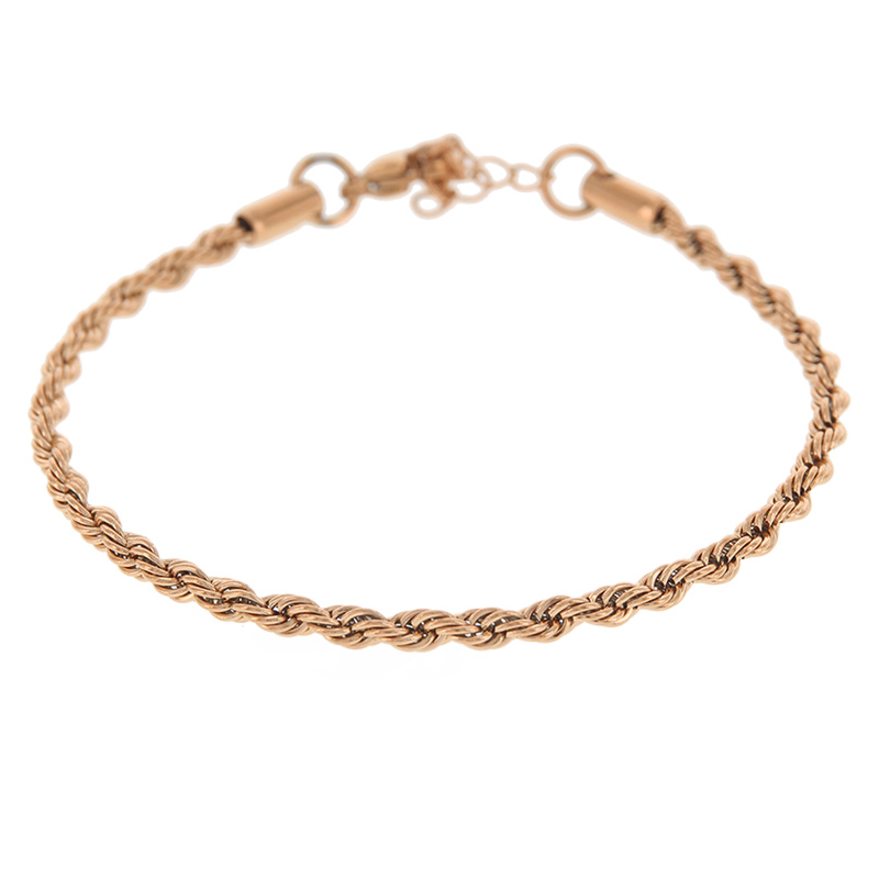 Kalli Jewelry - Schakelarmband Gedraaide Schakel Roségoud