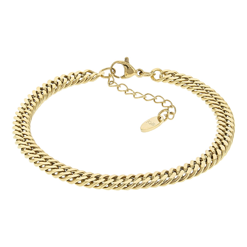 Kalli Jewelry - Schakelarmband Gourmet 4mm Goud