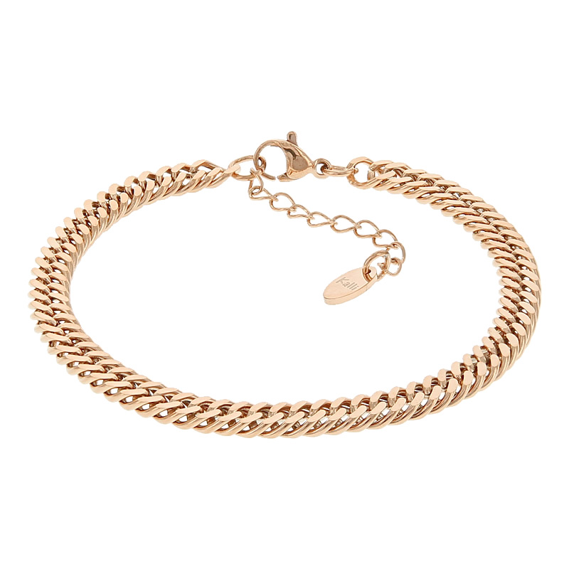 Kalli Jewelry - Schakelarmband Gourmet 4mm Roségoud