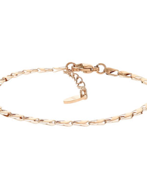Kalli Jewelry - Schakelarmband Plat Haak Roségoud