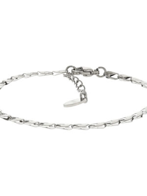 Kalli Jewelry - Schakelarmband Plat Haak Zilver