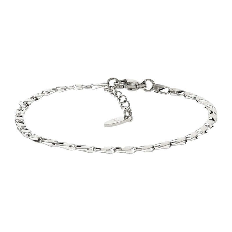 Kalli Jewelry - Schakelarmband Plat Haak Zilver