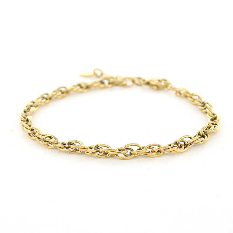 Kalli Jewelry - Schakelarmband Singapore Goud