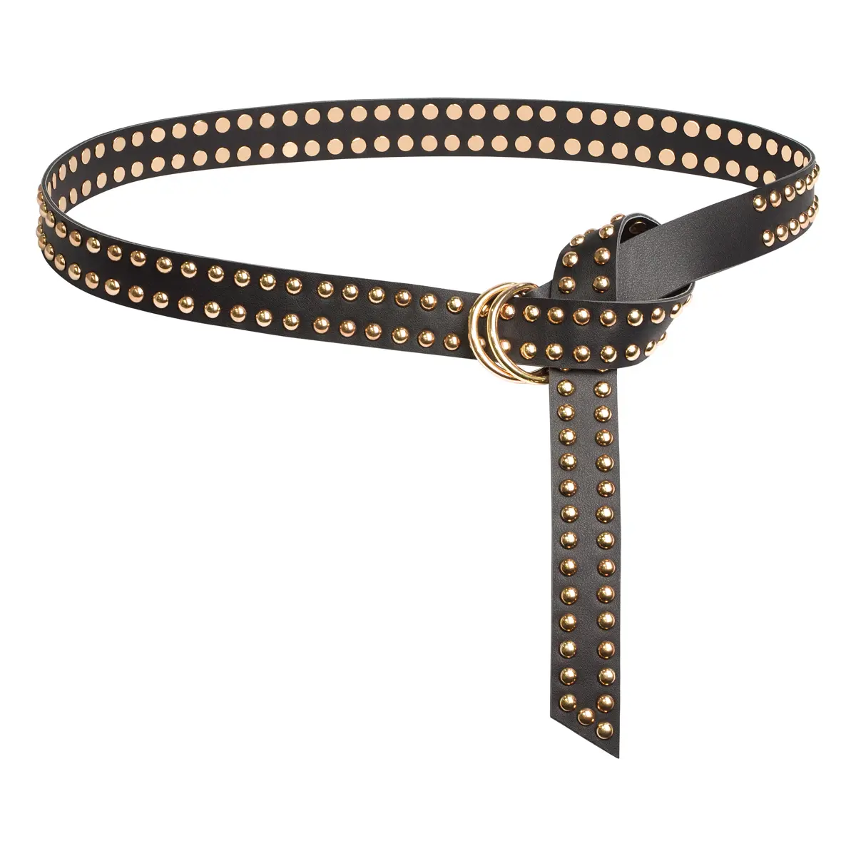 Riem - Studs Metallic Zwart