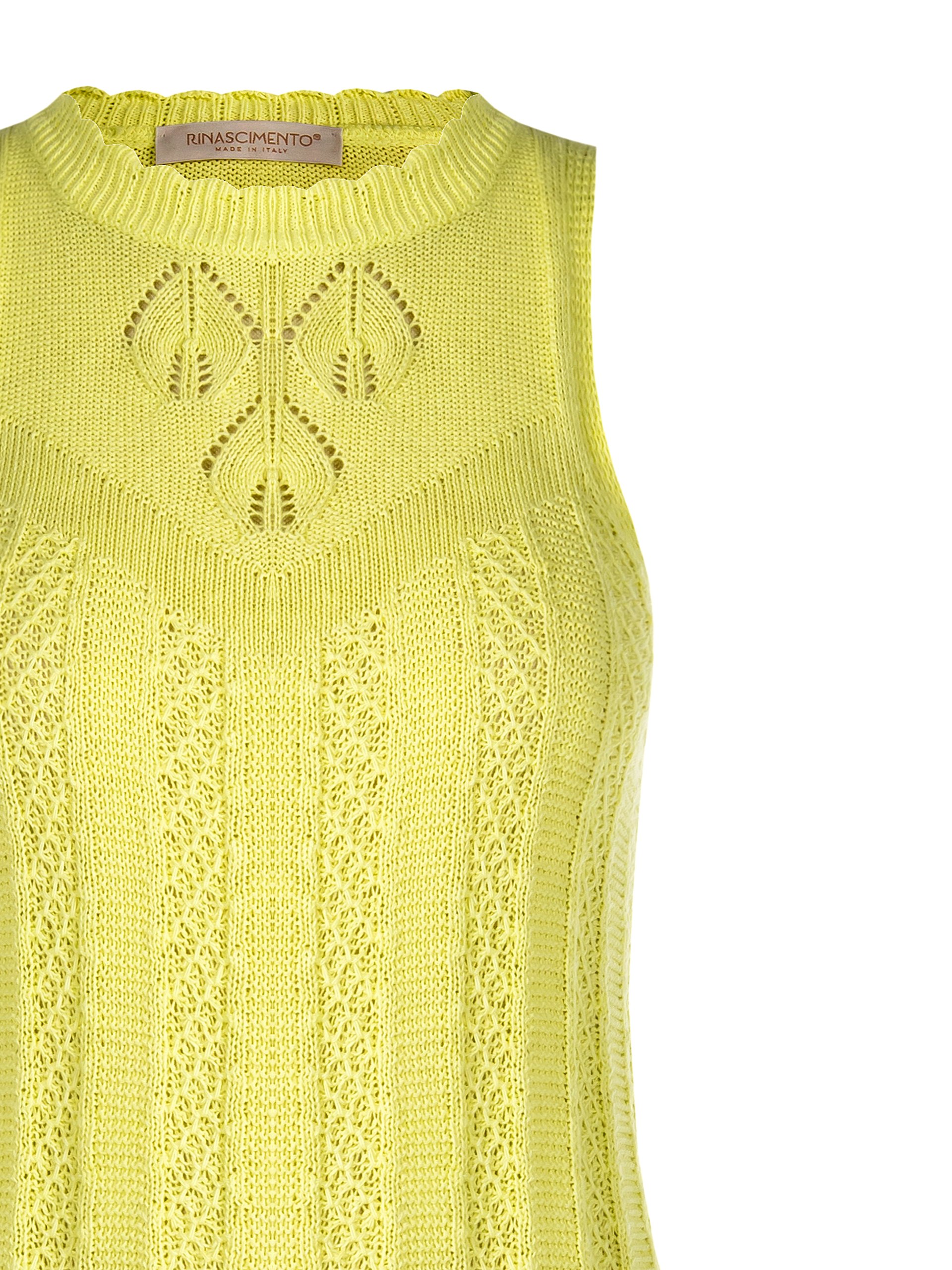 Rinascimento - Sleeveless and High Neck Top