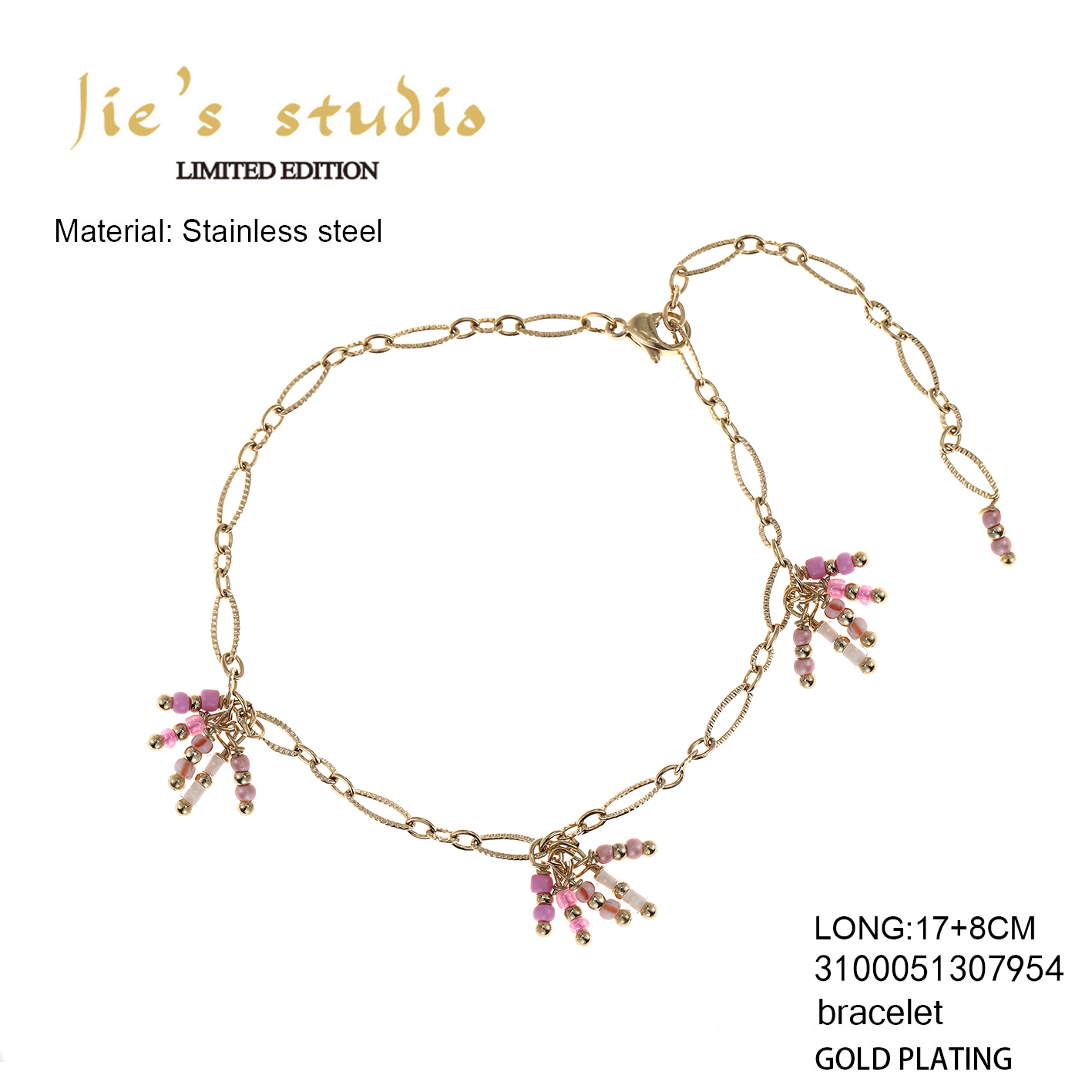 Armband Parel- Roze