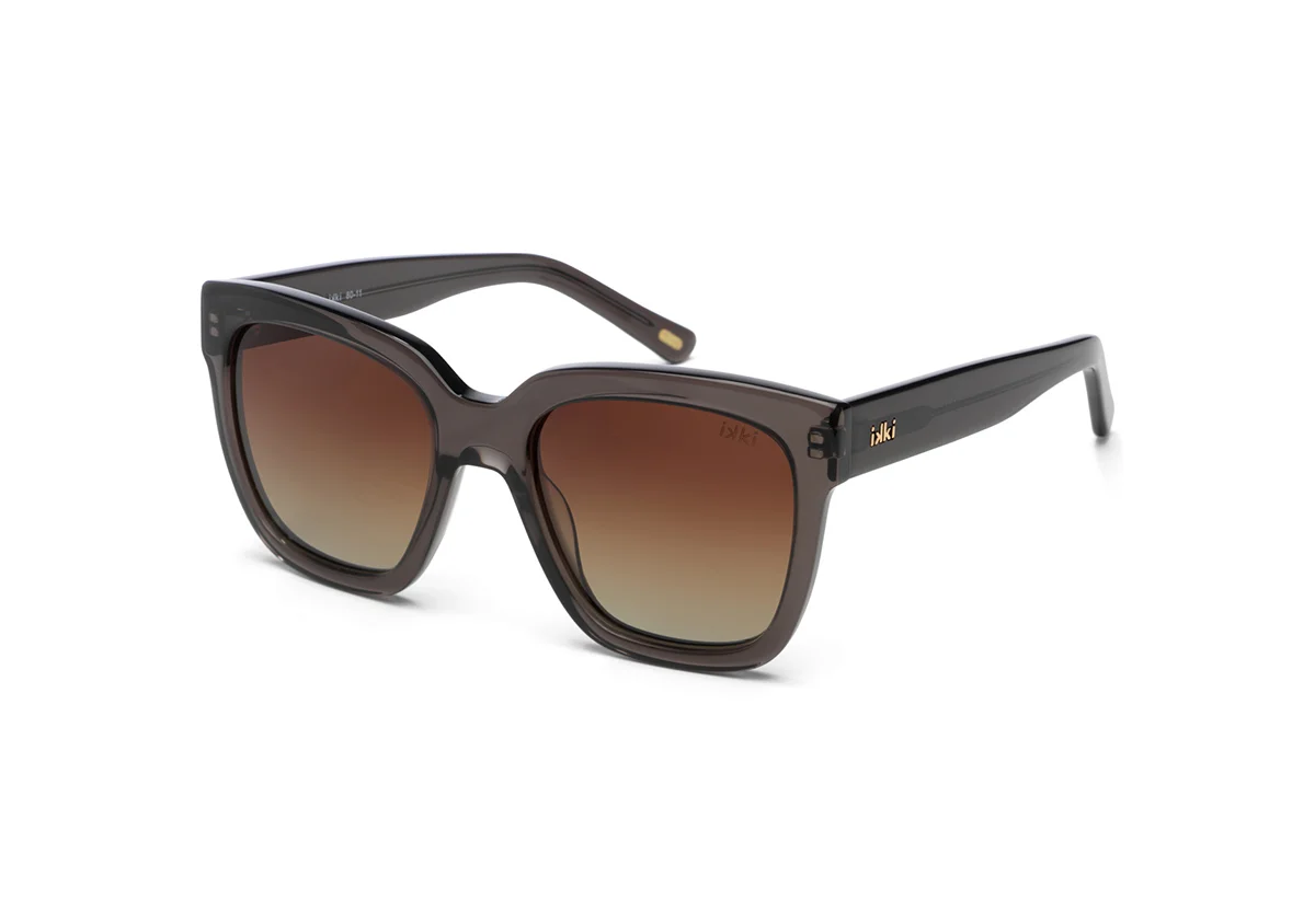 Ikki Fashion - Zonnebril Holly Transparant Grijs /Gradient Brown - Afbeelding 2
