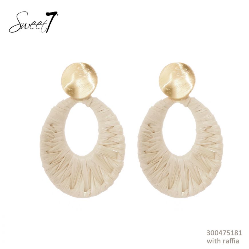 Oorbel Semmy- Creme