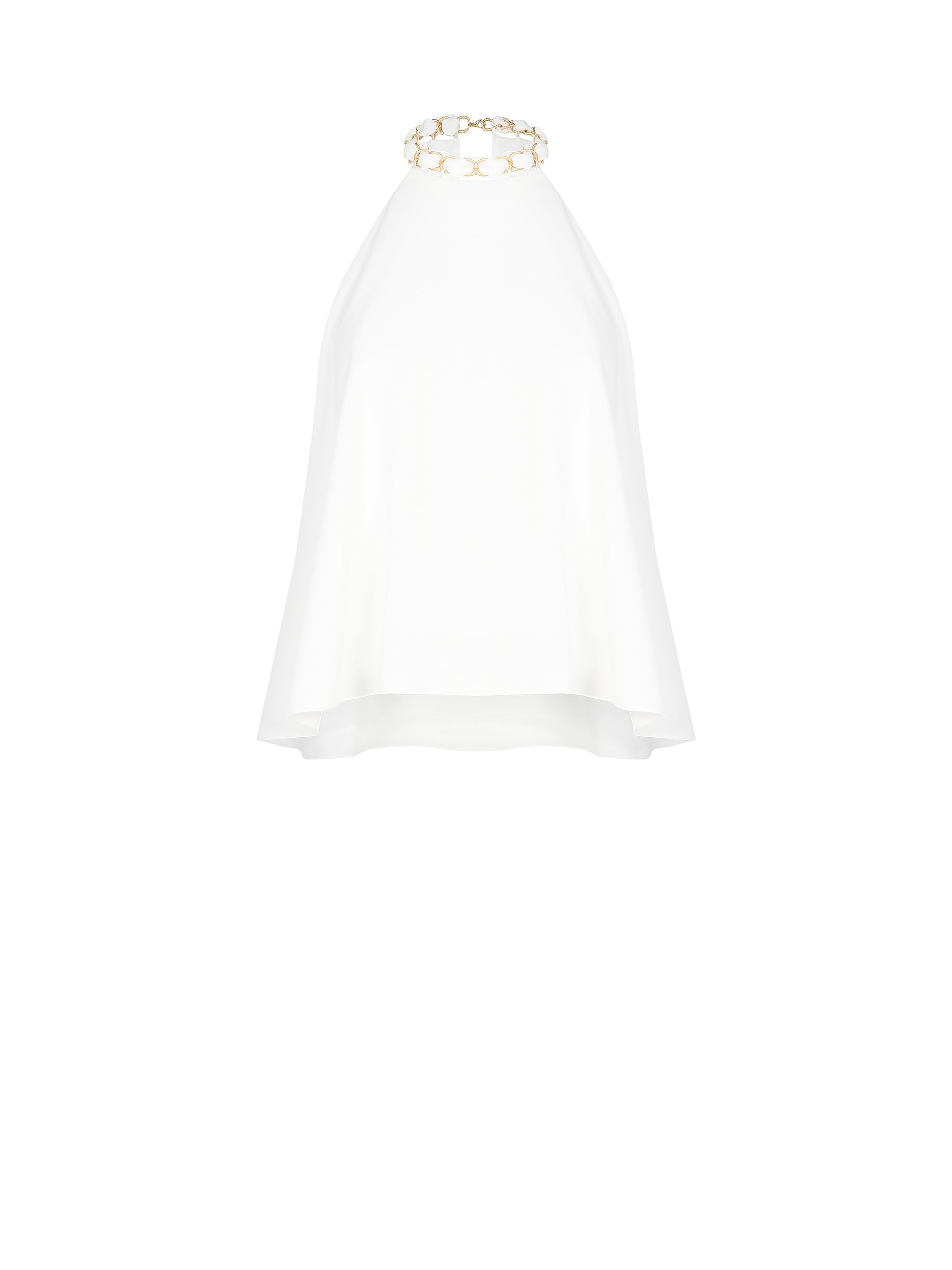 Rinascimento A-line Top with Chain – White