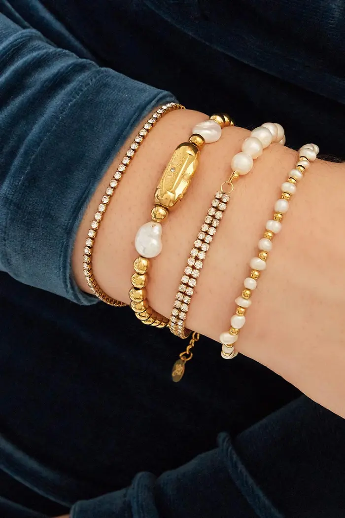 Armband Pendant - Goud Wit - Afbeelding 2