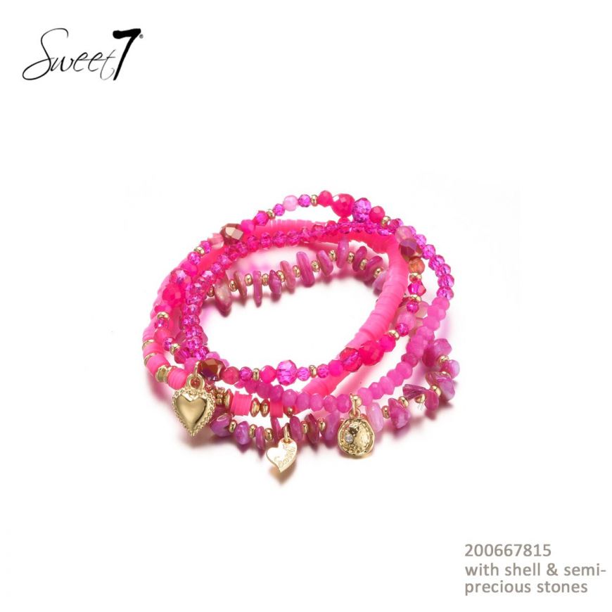 Armbandenset Hille – Fuchsia