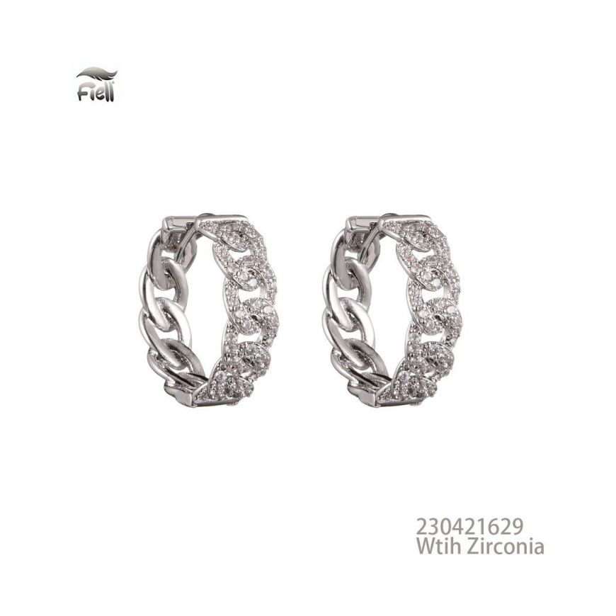 Oorbel Zirconia - Zilver