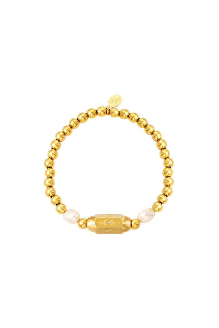 Armband Pendant - Goud Wit