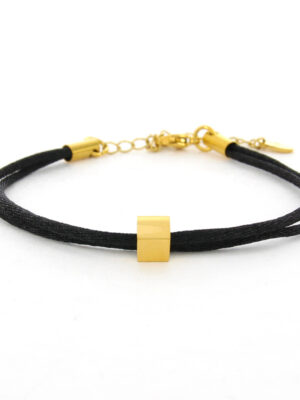 Kalli Jewelry - Schakelarmband Goud Met Blokje