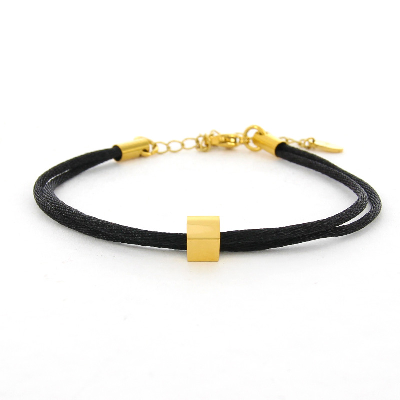 Kalli Jewelry - Schakelarmband Goud Met Blokje