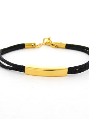Kalli Jewelry - Schakelarmband Goud Met Bar