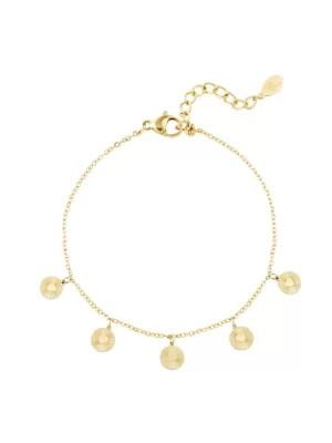 Armband Heart Coins - Goud