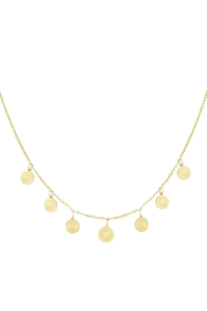 Ketting Hearts Coins - Goud