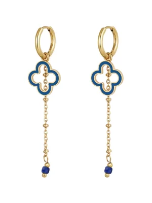 Oorbel Clover With Jargon - Blauw