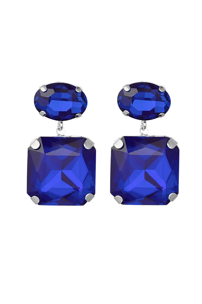 Oorbel Glass Beads - Blauw