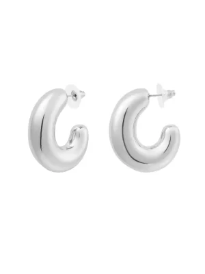 Oorbel Half Turn - Zilver