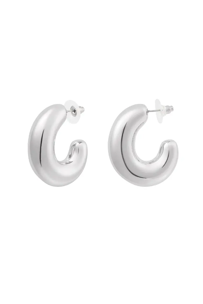 Oorbel Half Turn - Zilver